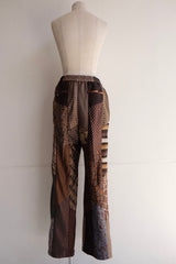 tie patchwork easy pants