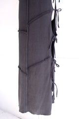 rib ribbon long dress