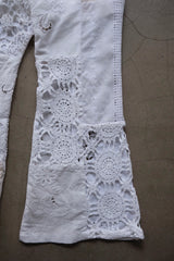 crochet lace flare pants