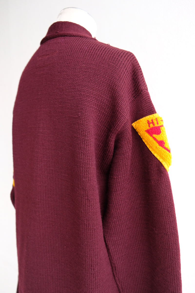 college knit cardigan