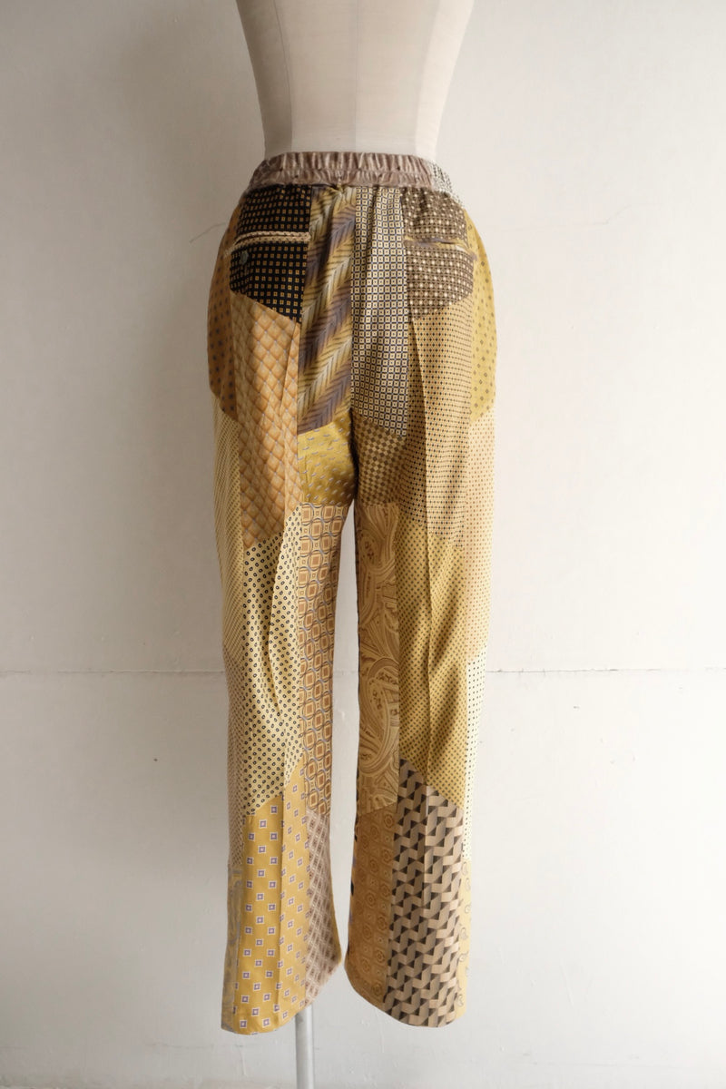 tie patchwork easy pants