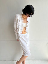 cutwork lace frill cardigan