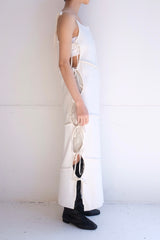 rib ribbon long dress