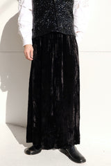 velvet long skirt