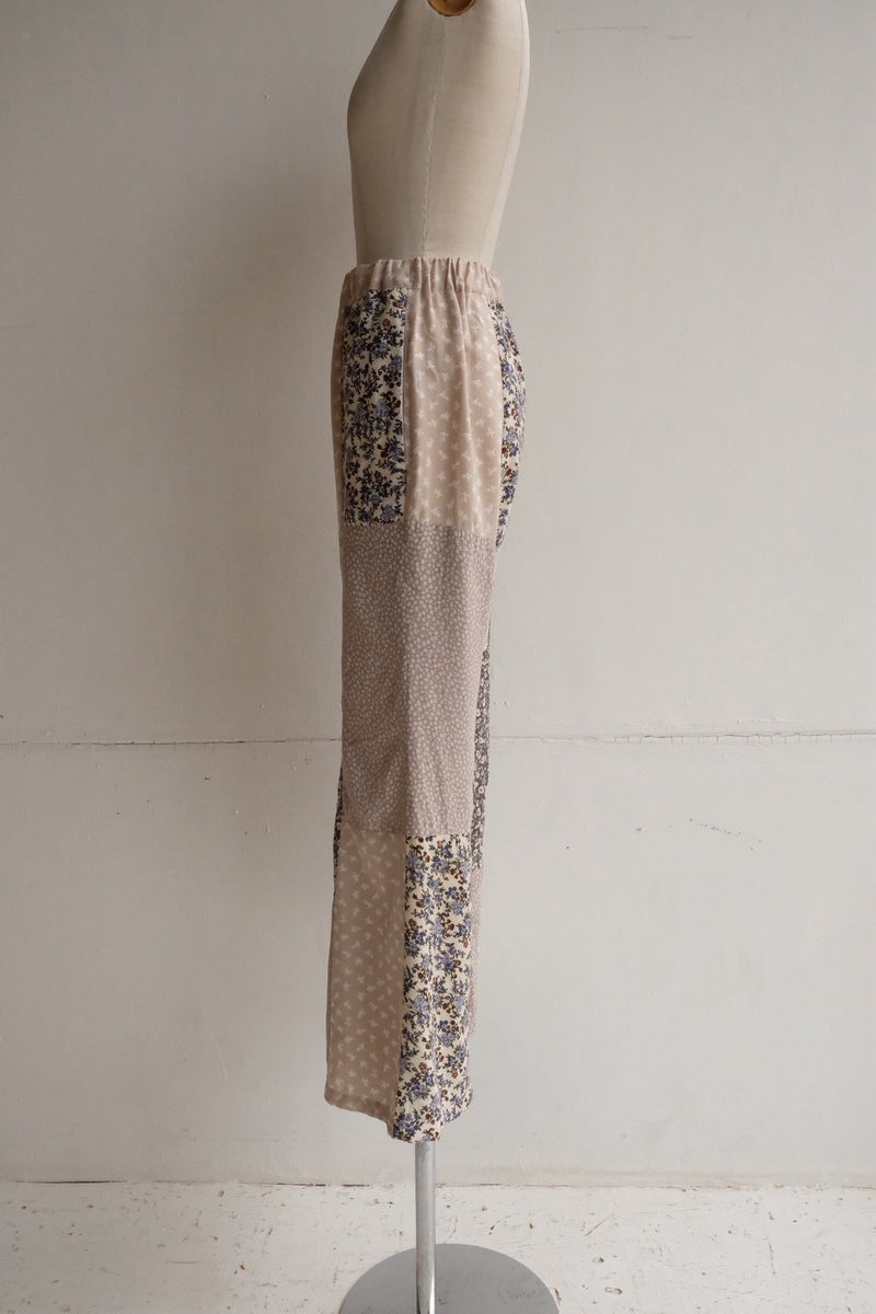 flower rayon flare pants
