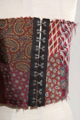 tie patchwork bustier