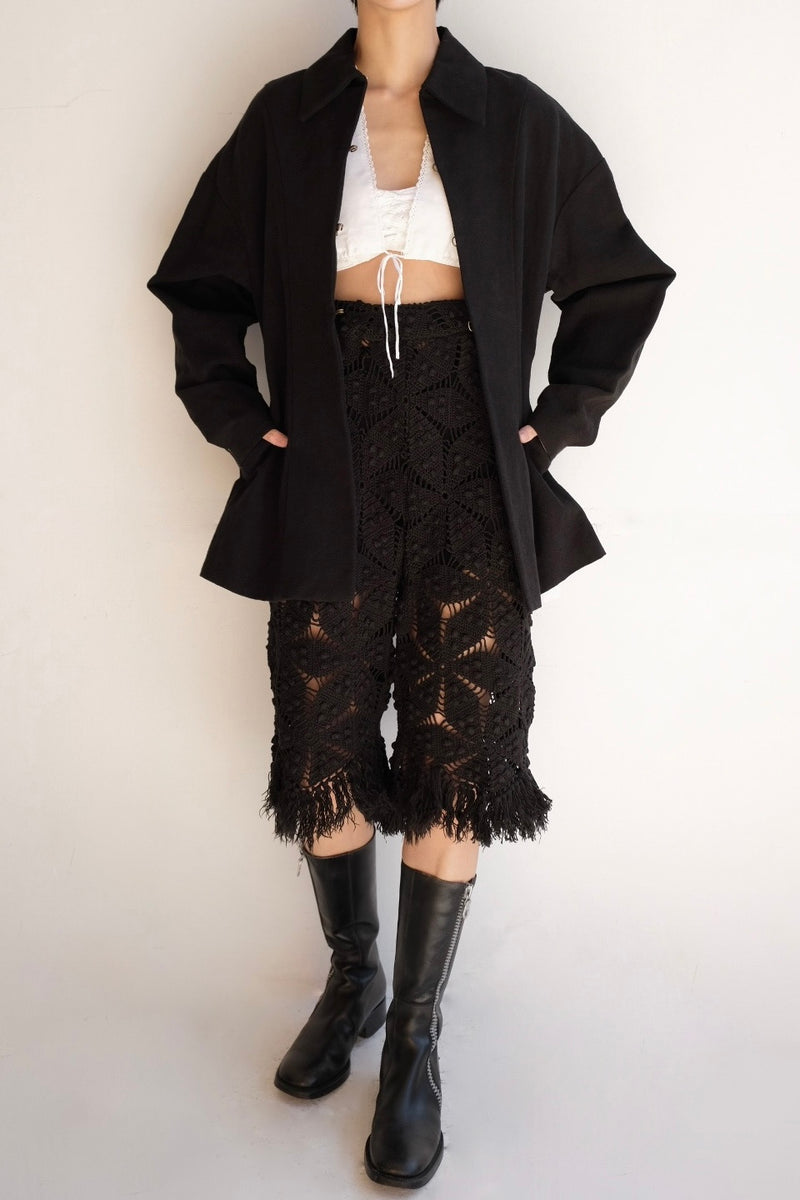 crochet lace half pants