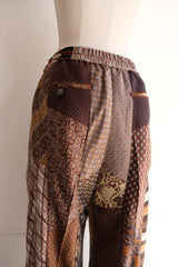 tie patchwork easy pants