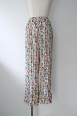 floral chiffon pants