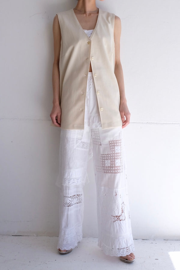 no sleeve long vest