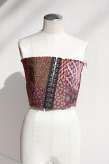 tie patchwork bustier
