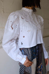 cutwork short blouse