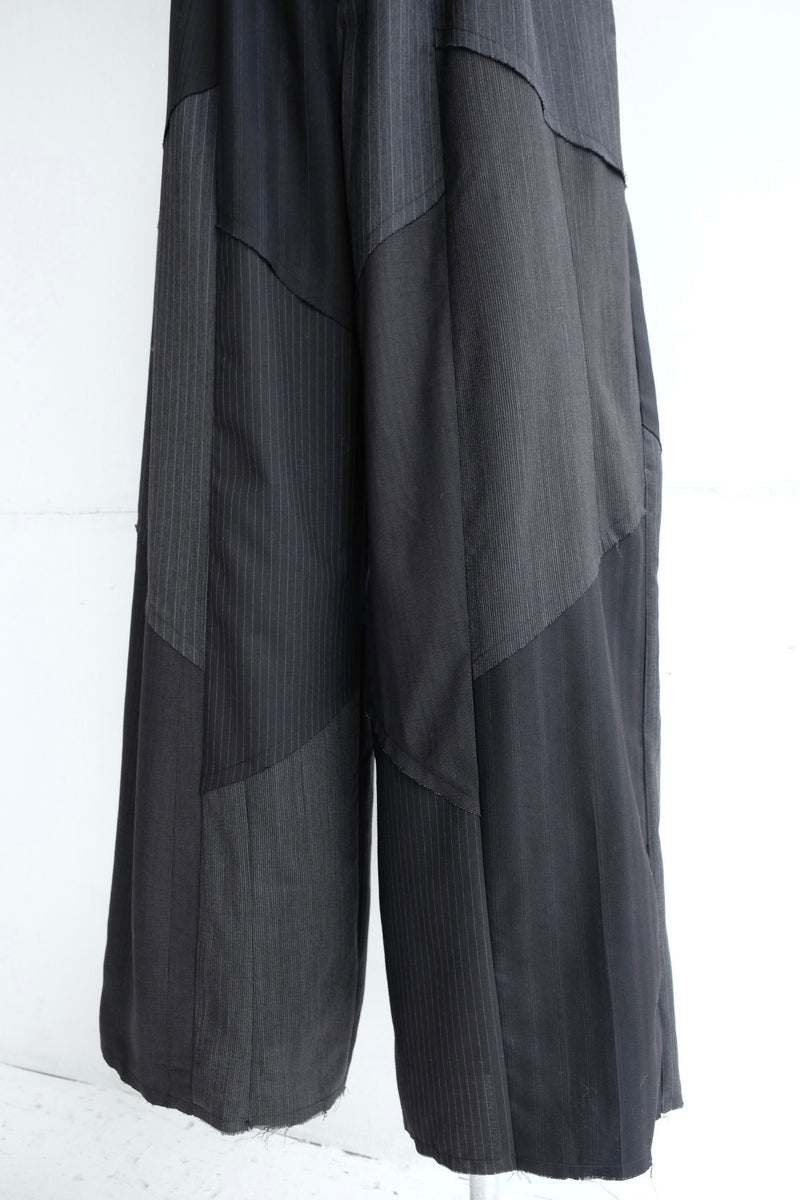 summer  suit tuck wide pants