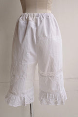 cutwork lace frill half pants