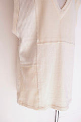 military rib patchwork vest