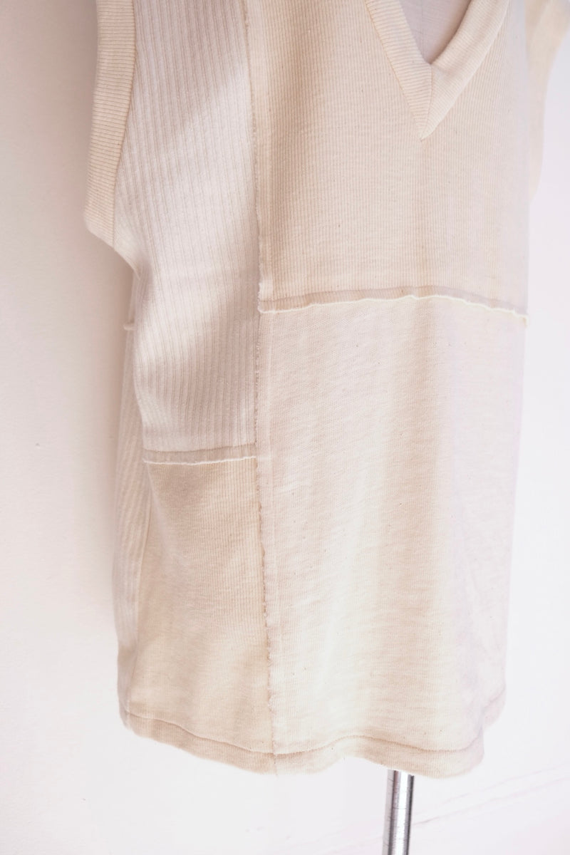 military rib patchwork vest