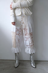 lace ballon cropped pants