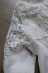 cutwork lace frill cardigan
