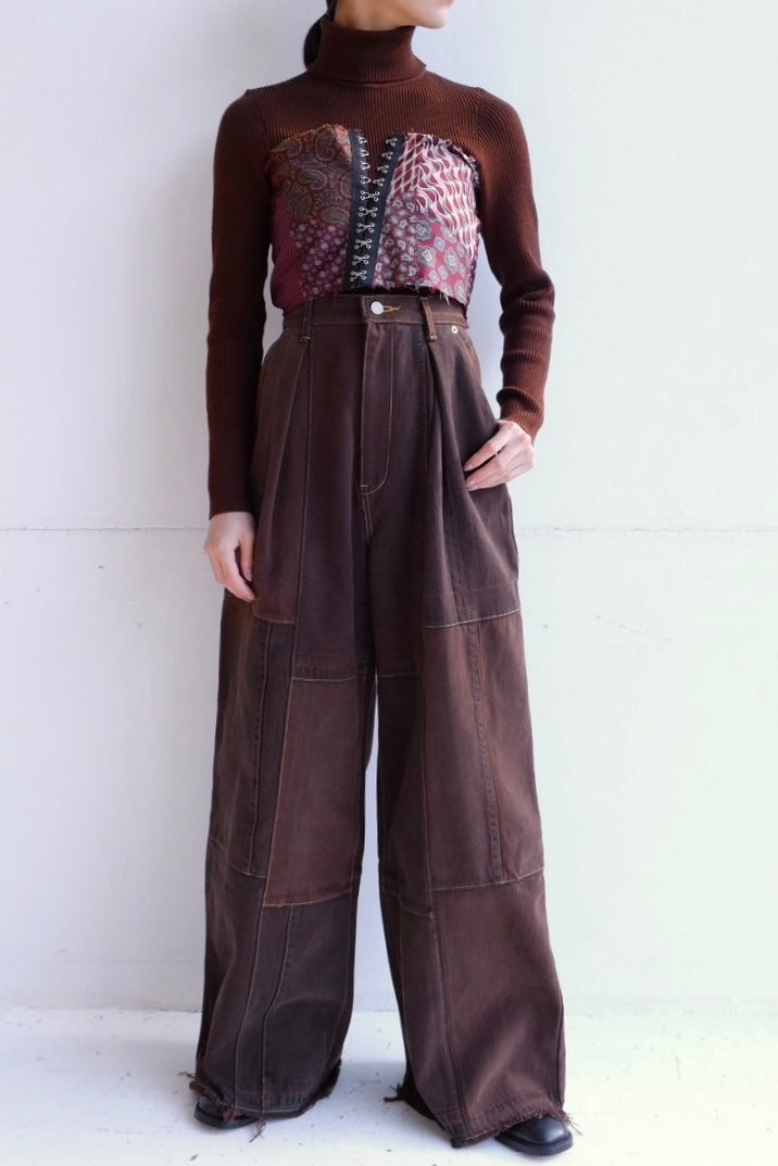 tie patchwork bustier