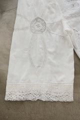cutwork lace frill half pants