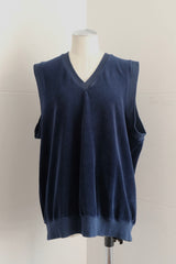 velour v-neck vest