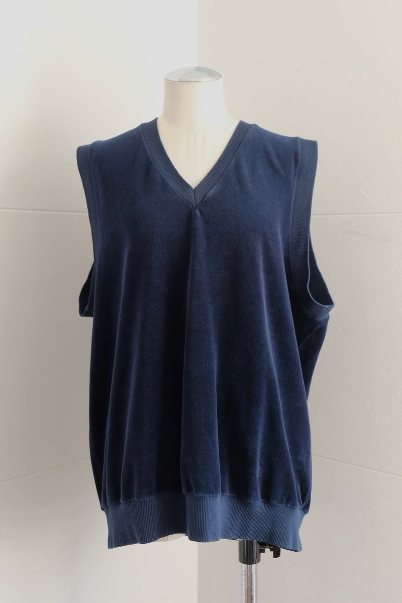 velour v-neck vest