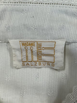 high neck frill blouse