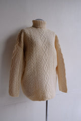 aran turtleneck knit
