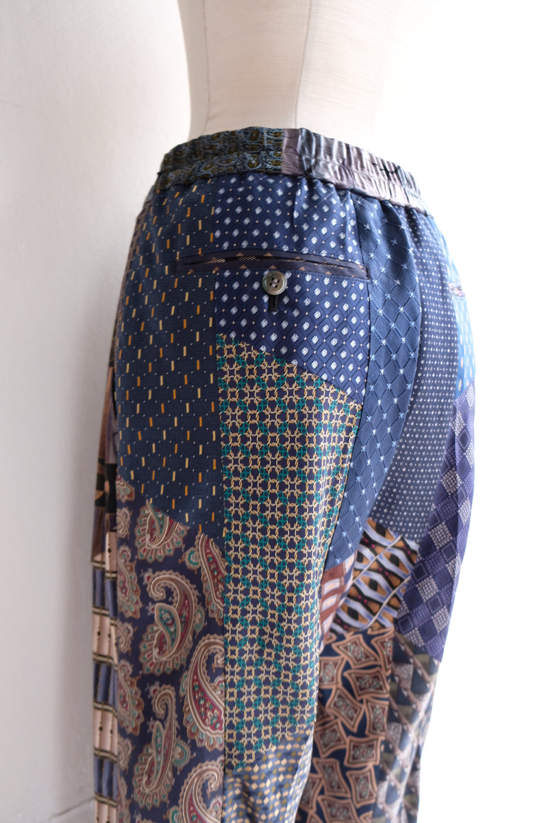 tie patchwork easy pants