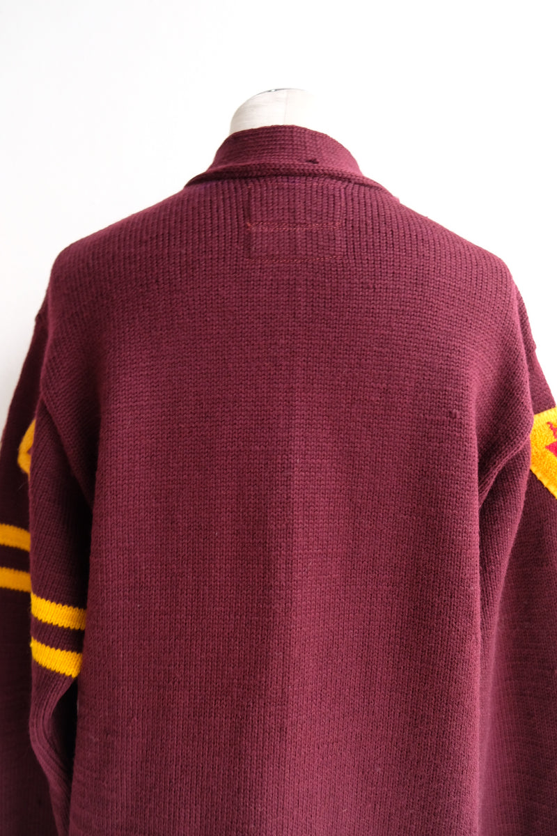 college knit cardigan