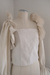 mermaid fin linen blouse