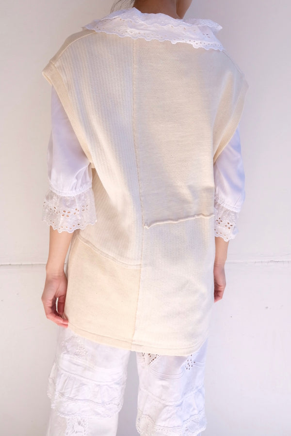 military rib patchwork vest