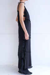 rib ribbon long dress