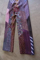 tie patchwork easy pants