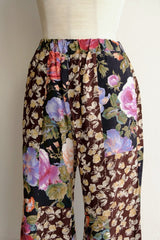 flower rayon flare pants