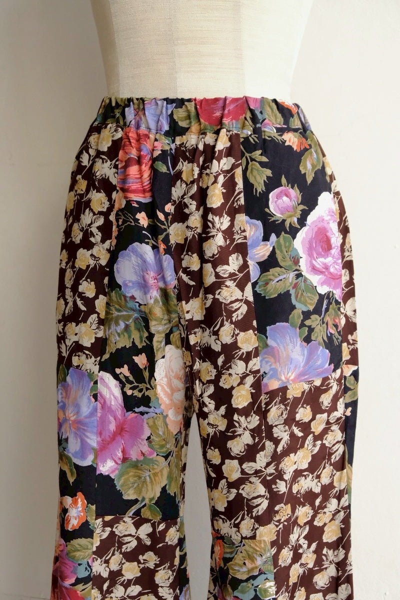 flower rayon flare pants