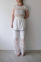 crochet lace pants