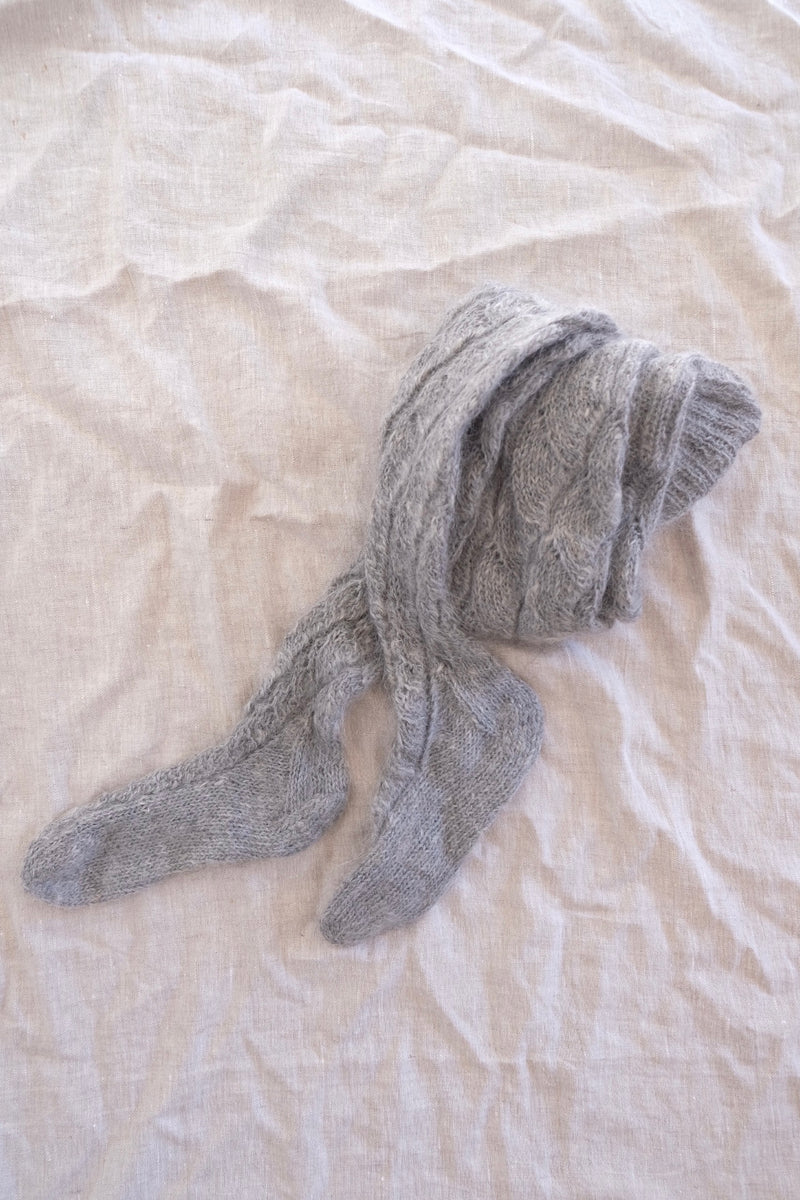 mohair knee-high socks