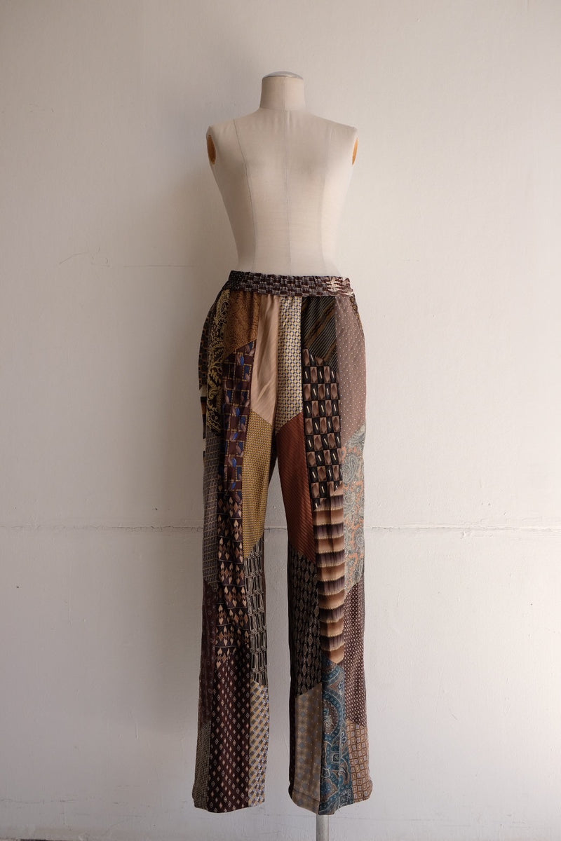 tie patchwork easy pants