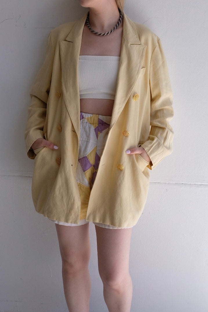 cotton linen tailored jacket