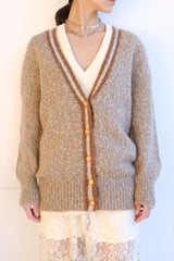 line wool cardigan