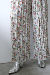 floral chiffon pants