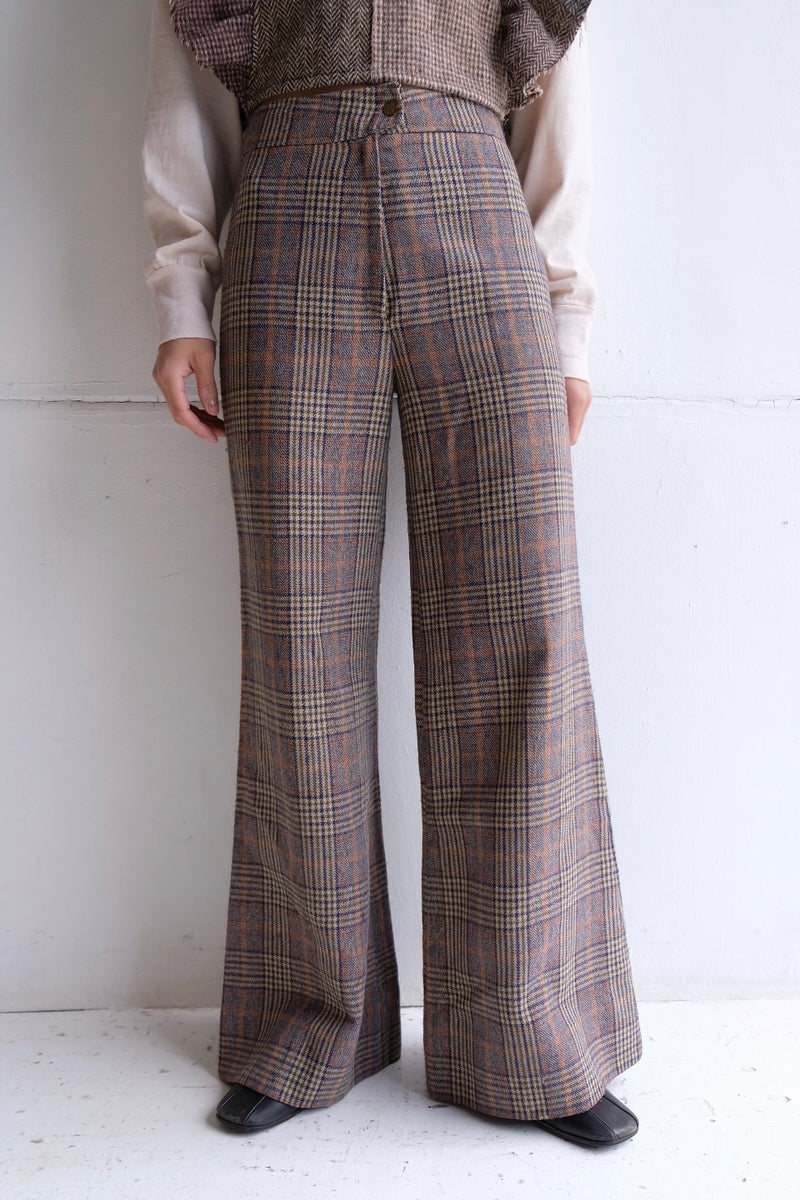 check flare pants