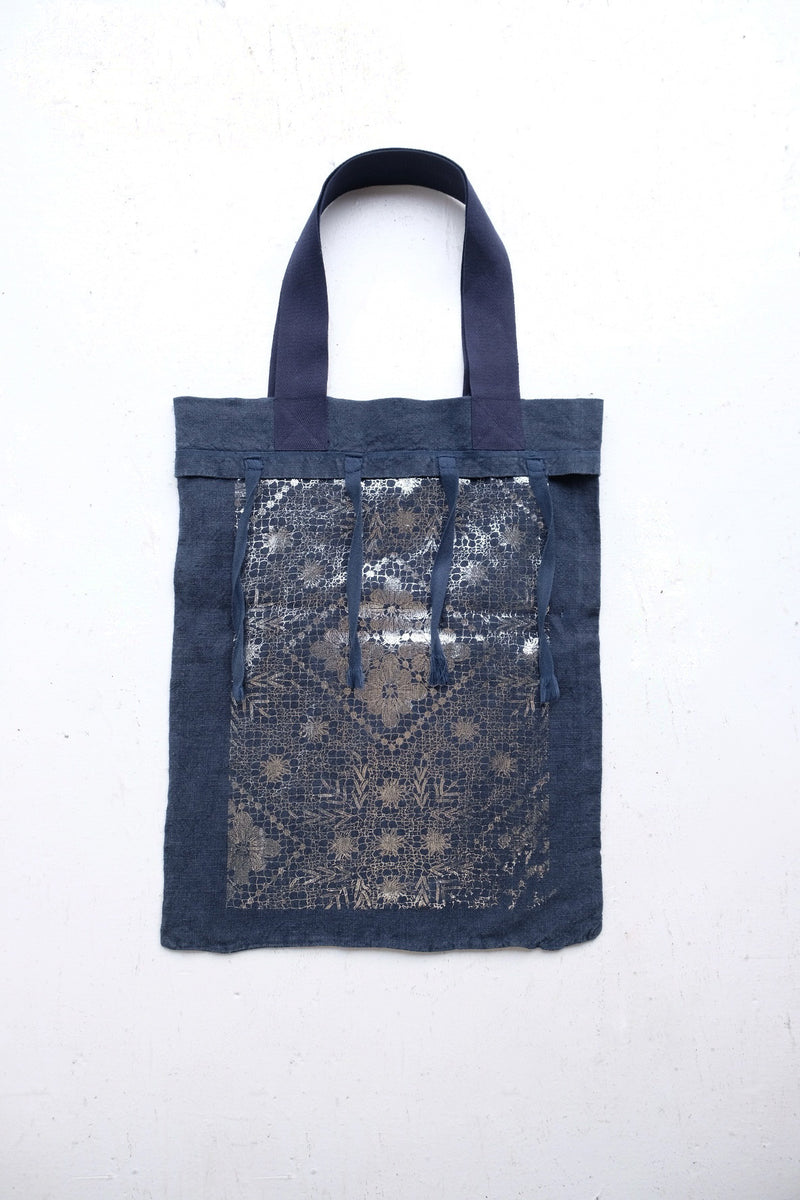flower lace tote bag