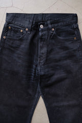 over dye black denim pants