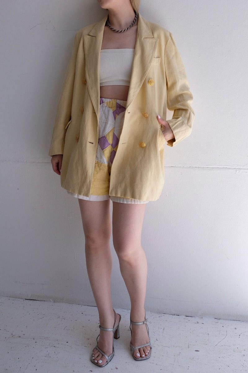 cotton linen tailored jacket