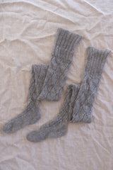 mohair knee-high socks