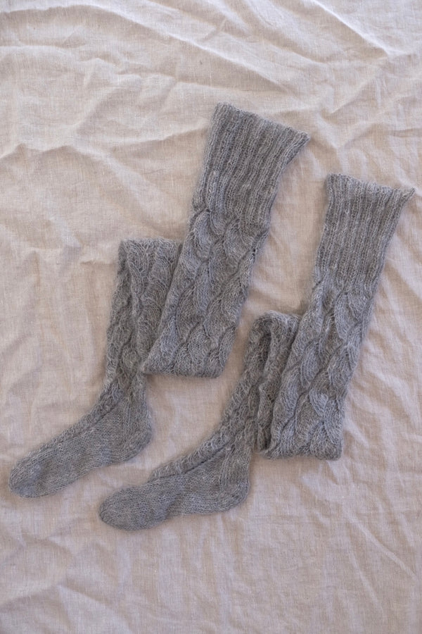 mohair knee-high socks