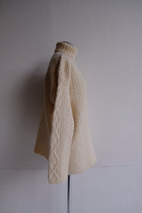 aran turtleneck knit