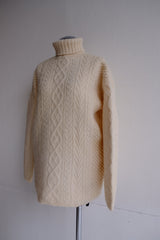 aran turtleneck knit